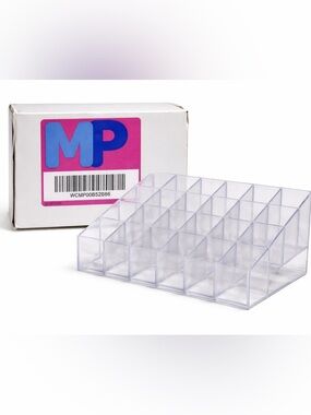 Clear Acrylic Makeup Organizer – 24 Slot Cosmetic Display Holder (New)